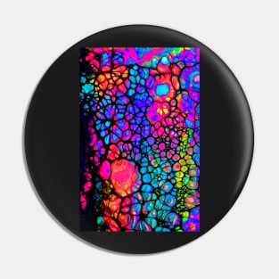 "Fluorescent Cells" - Fluid Art Pin