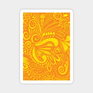 Tangerine Tiki Parrot Magnet