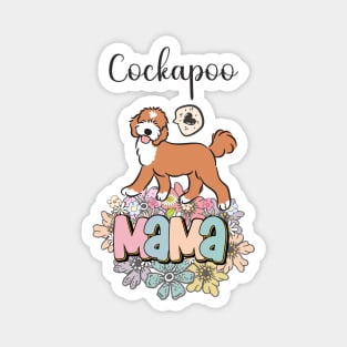 Red and White Cockapoo Mama 1 Magnet