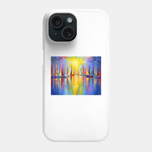 Rainbow sailboats Phone Case