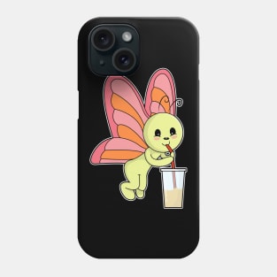 Butterfly at Drinking with Drinking straw & Drink Phone Case