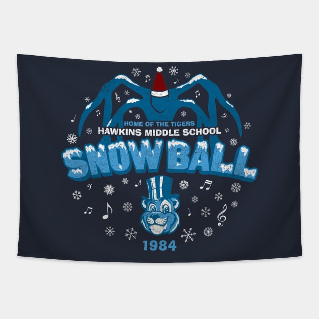 Hawkins '84 Snow Ball (worn) Tapestry by huckblade