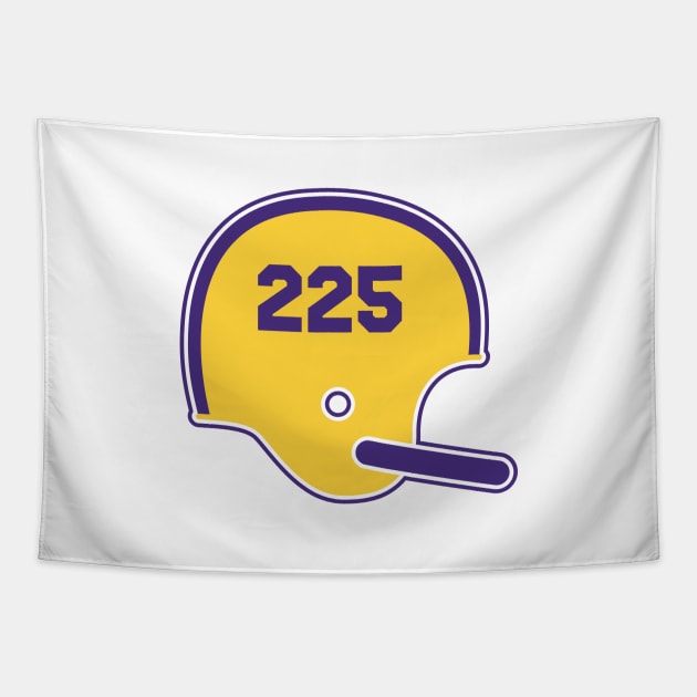 Louisiana State University Area Code Helmet Tapestry by Rad Love