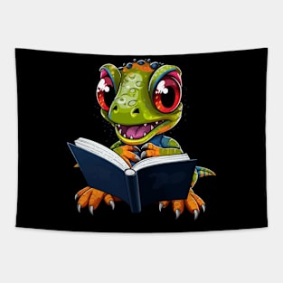 Gecko Reads Book Tapestry