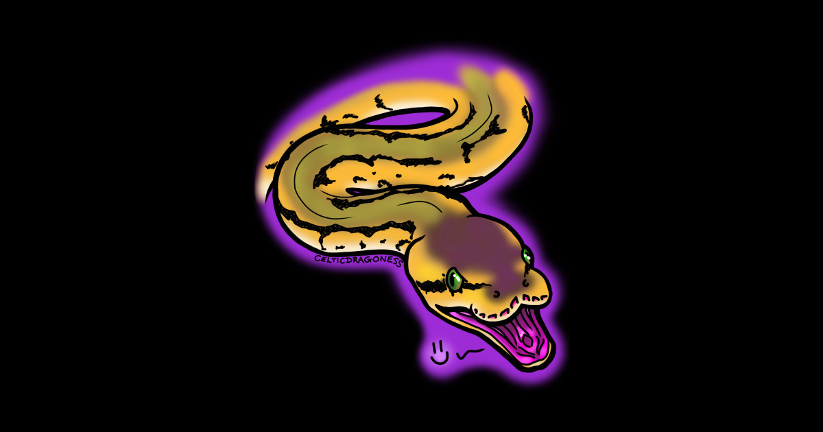 Smiling Lemonblast Ball Python - Snake - Sticker | TeePublic