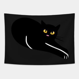 Black Cat Loaf Tapestry