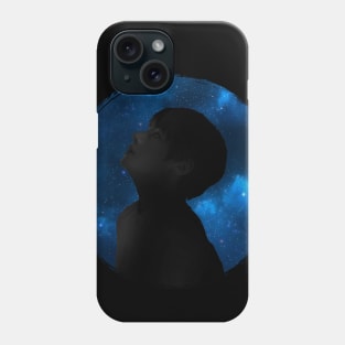 BTS V Tae silhouette (blue galaxy circle brush) | Army | Kpop Phone Case