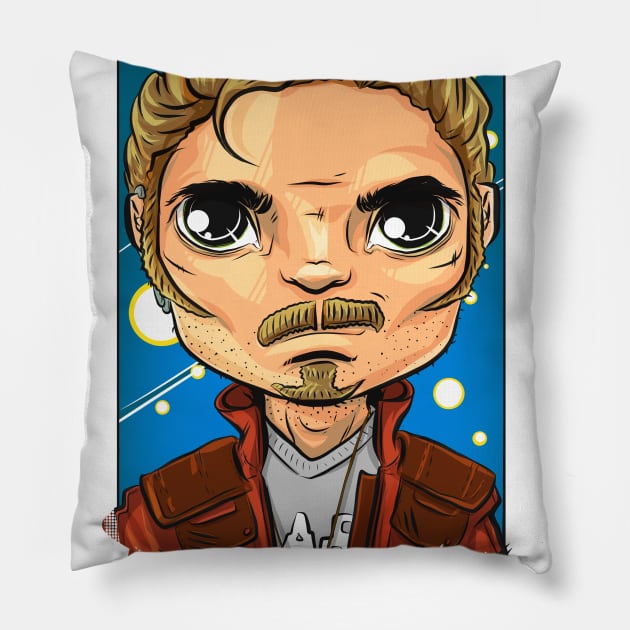 Pop Culture Caricature #12 - Starlord Pillow by yazgar