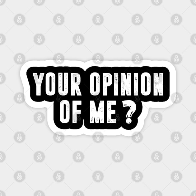 Your Opinion of Me Magnet by sarabuild