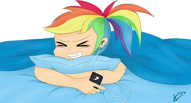 MLP Sleepy Time- Rainbow Dash Kids T-Shirt by BlondeDud