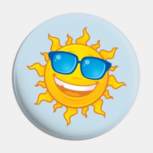 Summer Sun Wearing Sunglasses Pin