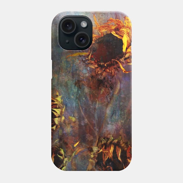 Sunflowers Mixed Media 03 Phone Case by Floral Your Life!