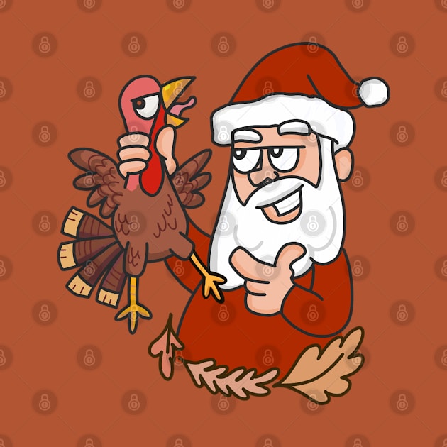 Thanksgiving Santa VS Turkey Fun Fun by alaadin