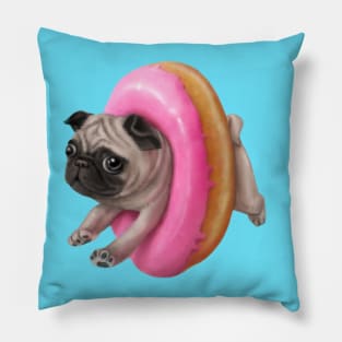 Donut Pug Pillow