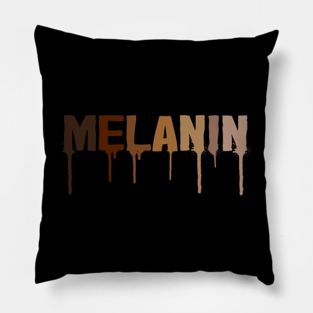 Melanin Drippin Pillow by Rebrand