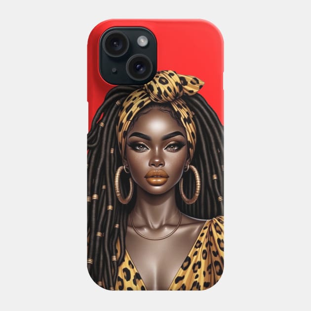 Black Woman with Dreads and a Headwrap Phone Case by Ebony T-shirts