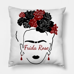 Frida Rose vintage  artist mexican Pillow