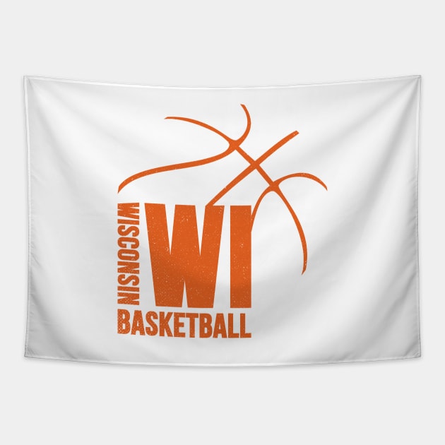 Wisconsin Basketball 01 Tapestry by yasminkul