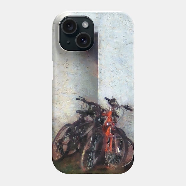 Bicycles - Bicycles in Yard Phone Case by SusanSavad