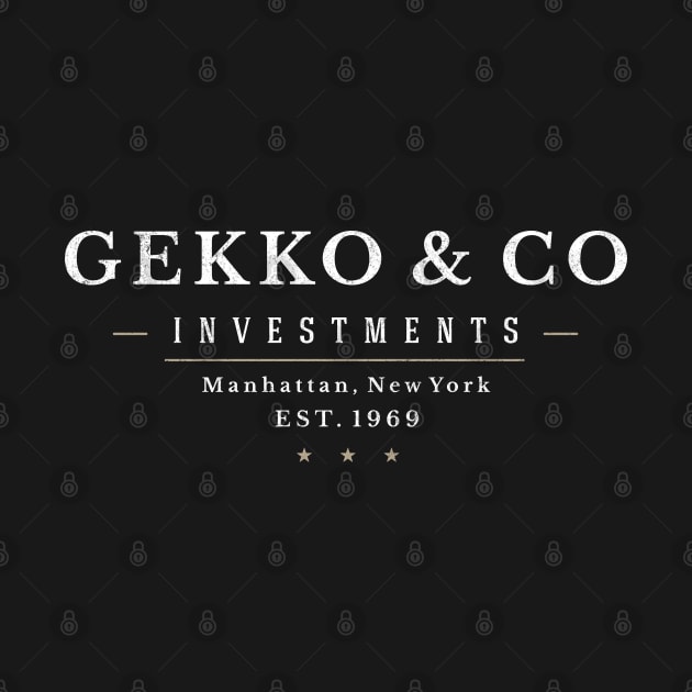 Gekko & Co - Wall Street - modern vintage logo by BodinStreet