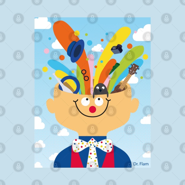 ilustracion retrato clown flam by TheSk