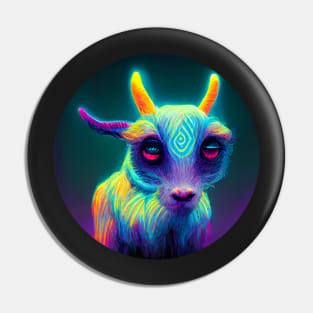 Psychedelic Goat Pin