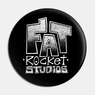 Fat Rocket Studios Logo - White Pin