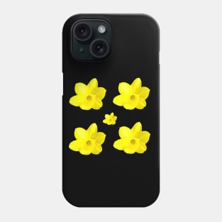 Five Yellow Flowers Phone Case