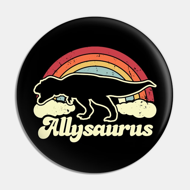 Allysaurus LGBTQ Ally Pride Month Rainbow Pin by Visual Vibes