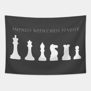 Chess Slogan - Impress with Chess 1 Tapestry