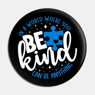 Blue Be Kind Autism Awareness Pin