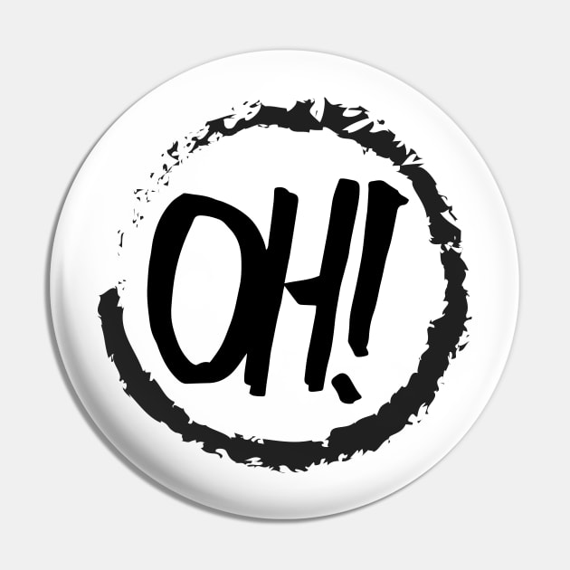 Circle OH (Black Logo) Pin by Ocho Hachi