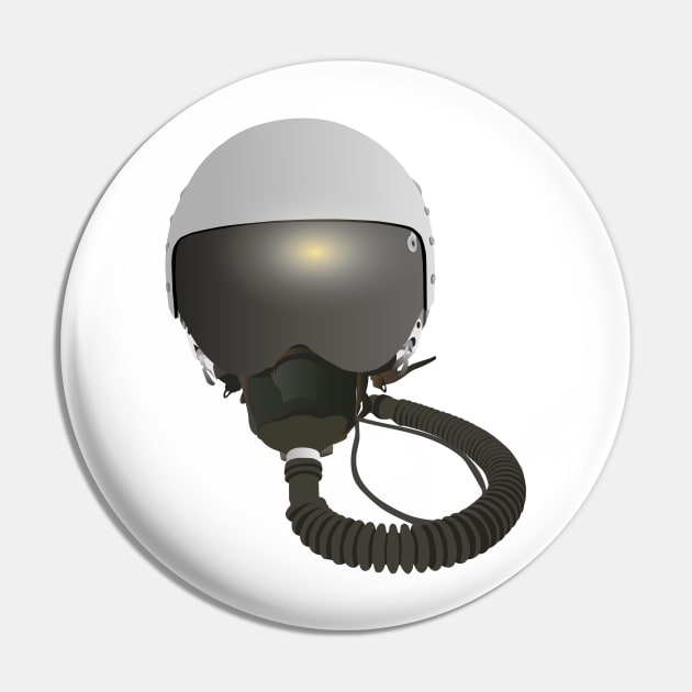 Military Pilot Helmet Pin by NorseTech