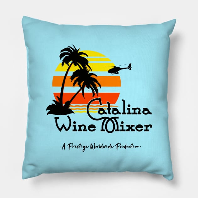 Sunset in Catalina Island Wine Mixer Pillow by zadaID