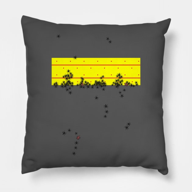 Spotted Lanternfly Invasion (Black Nymph Variant) Pillow by GloopTrekker