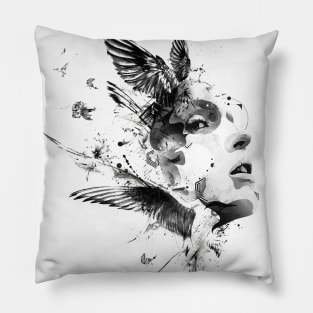 Fluing Woman Pillow