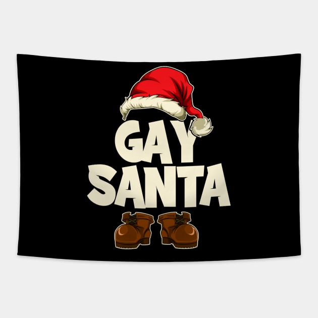 Gay Santa Funny Christmas Xmas Santa Tapestry by shirtsyoulike