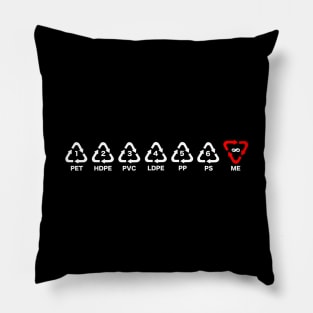 Recycle love Symbols - White Pillow