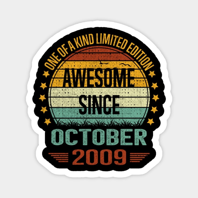 13 Year Old 13th Birthday Design for October 2009 born Limited Edition Legend BDay Gift Magnet by sufian