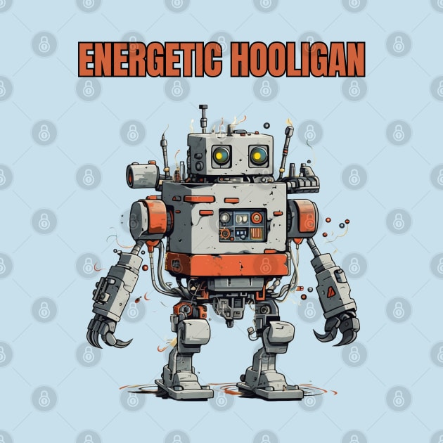 Futuristic Funny Robots Energetic Hooligan by FrogandFog