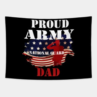 Proud Army National Guard Dad TShirt USA Patriotism Fathers Tapestry