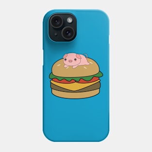 Cute Pig Burger T-Shirt Phone Case