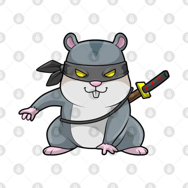 Hamster Ninja Martial arts by Markus Schnabel