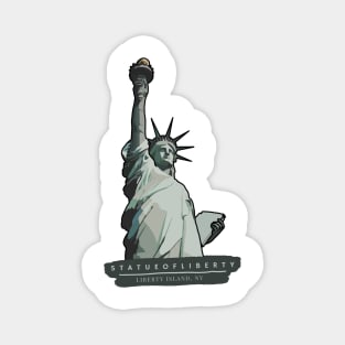 Colorblock Statue of Liberty Magnet