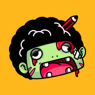 Afro Zombie  (Back Design) | Halloween T-Shirt