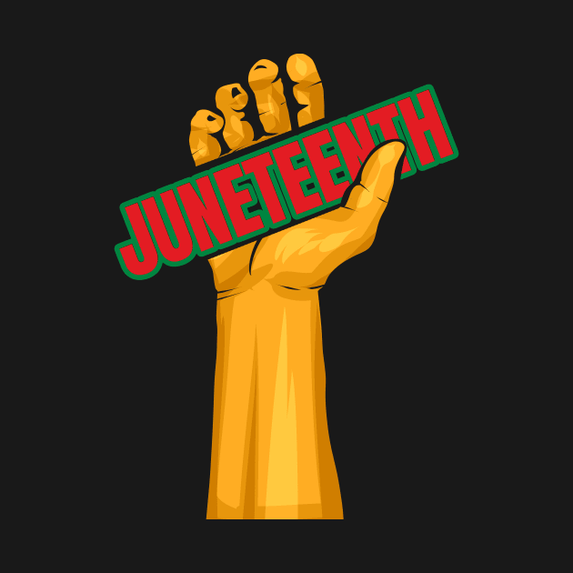 Raised Hand Raise Your Fist Freedom Day Logo Juneteenth by SinBle