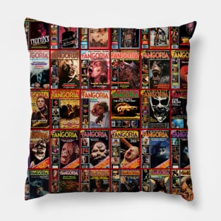 Gorey Movie Magazine Collage Pillow