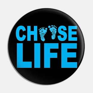 Choose Life Boy Blue Pin