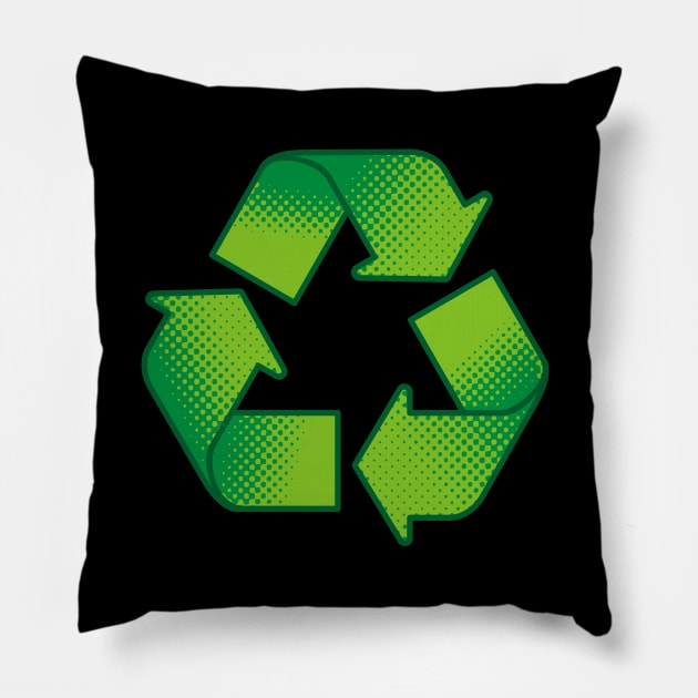 Recycling Symbol - Recycling - Pillow | TeePublic