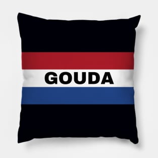 Gouda City in Netherlands Flag Pillow